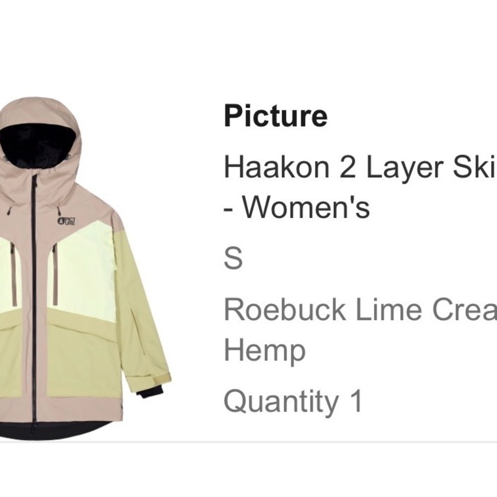 Picture Women's Haakon 2 Layer Ski Jacket - Lime Cream